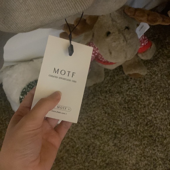 MOTF Premium Wool Mix Neck Tie Sweater Dress - Picture 10 of 10